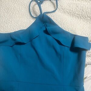 French Connection Mosaic Blue Dress front neck strap , very sexy